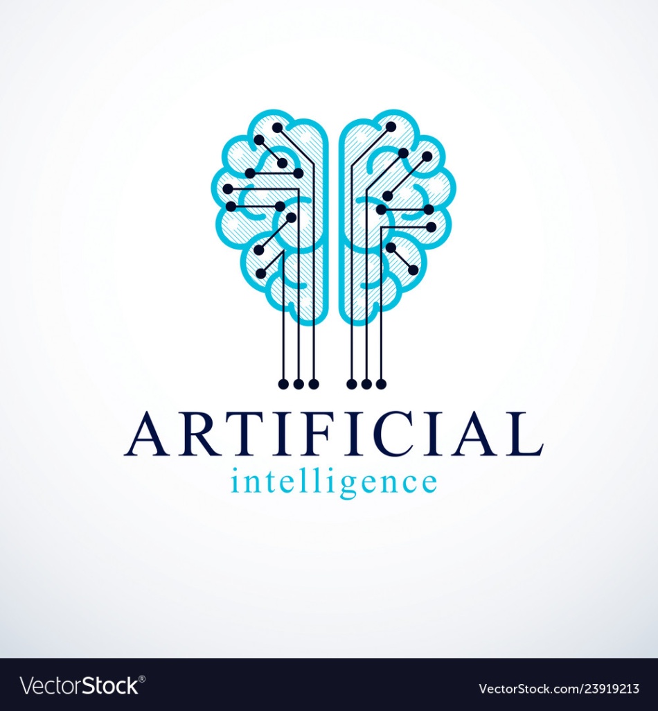 artificial intelligence logo design Niche Utama Home Artificial intelligence concept logo design human Vector Image